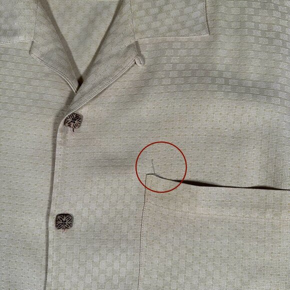 Tommy Bahama Shirt Men Size L Yellow Hawaiian Relax Short Sleeve 100% Silk - Picture 3 of 14